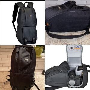 Lowepro Fastpack 100 DSLR Waterproof Travel Camera Backpack (Black)